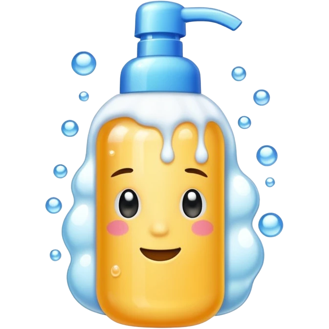 Shampoo for dog with foam emoji