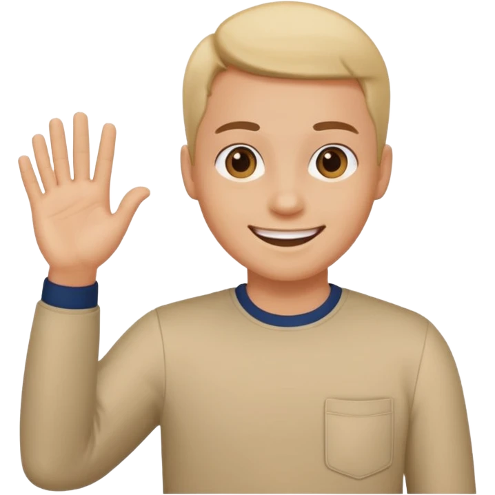 hello waving hand SMS emoji