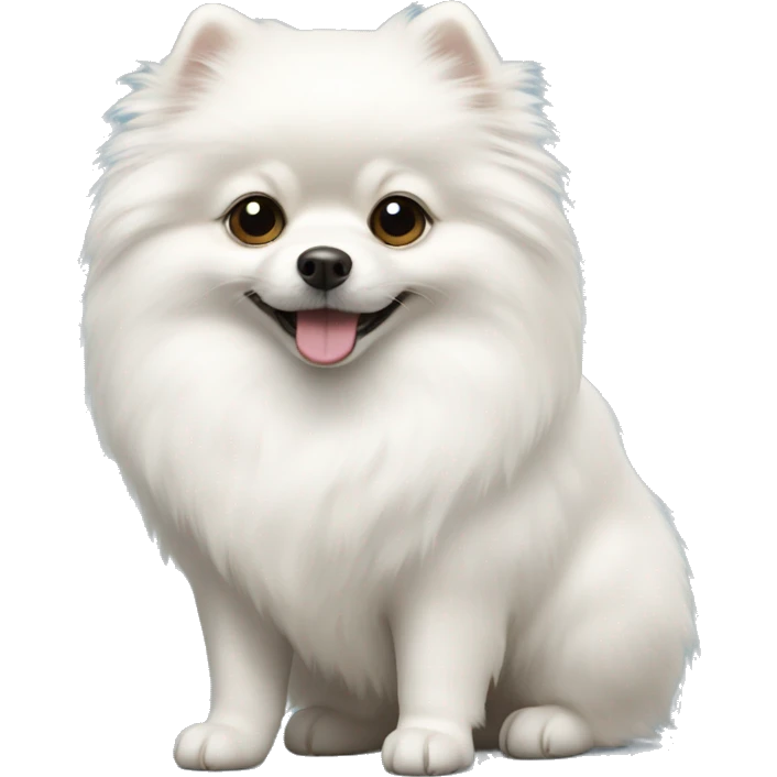 Little white Pomeranian emoji