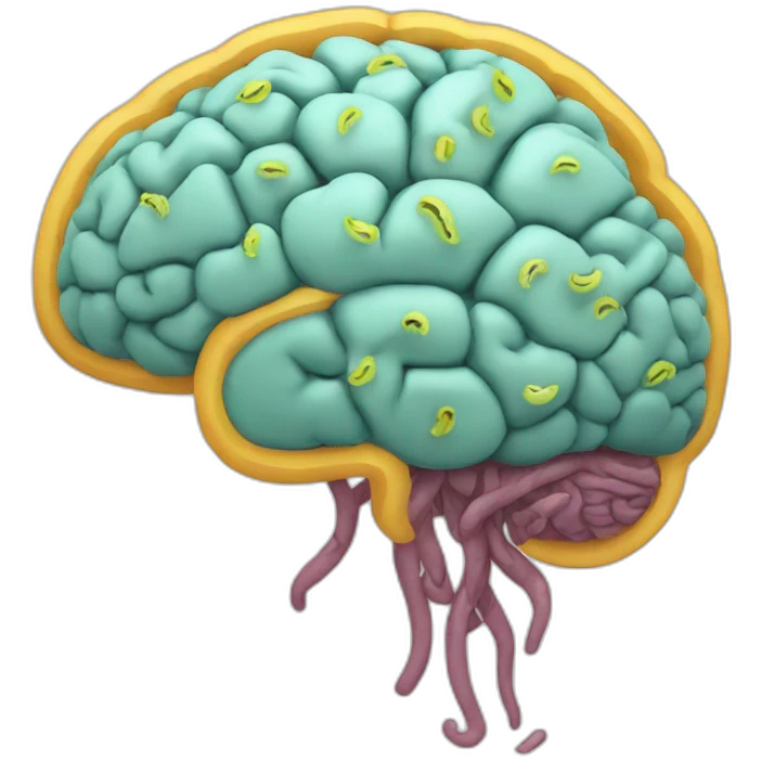 brain with worms emoji