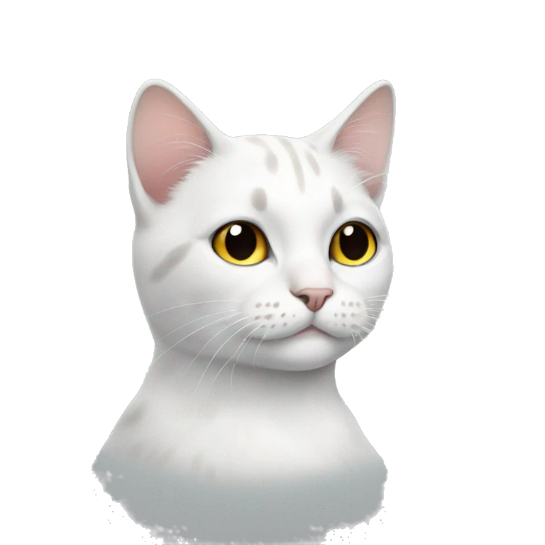 White cat with black spots  emoji