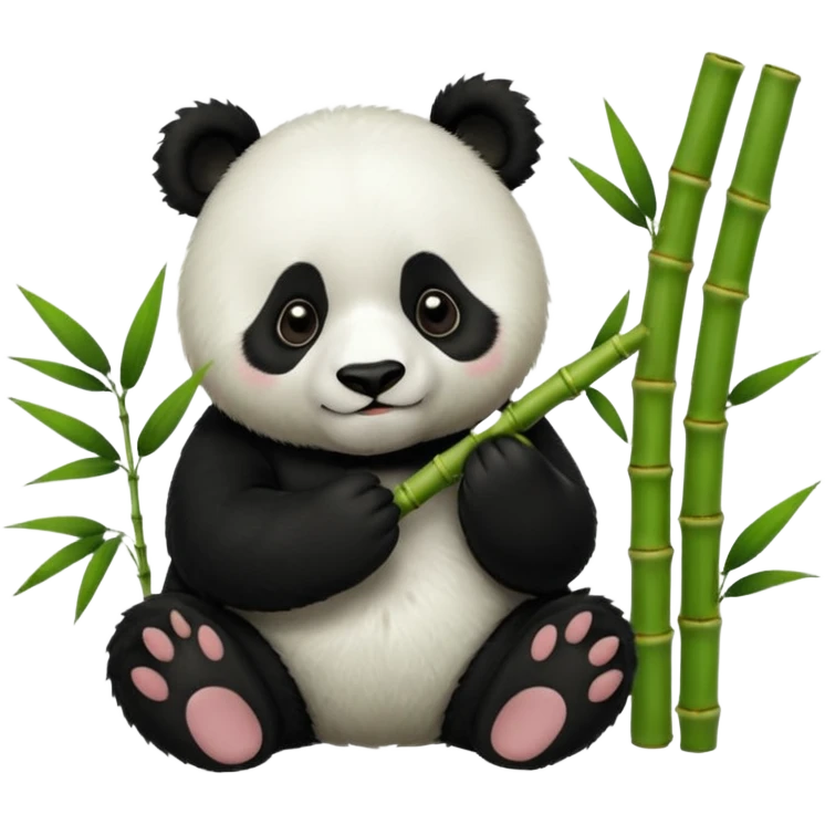 panda with bamboo emoji