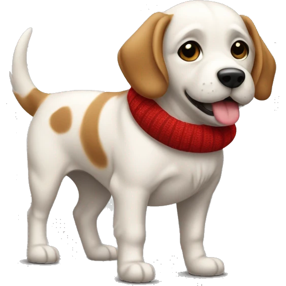 Chien qui porte un pull de Noël  emoji
