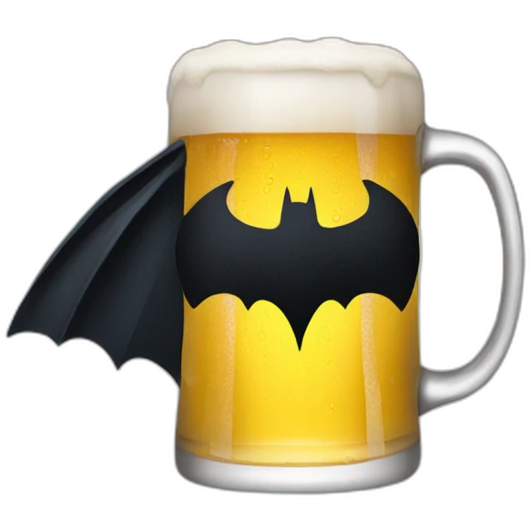 Batman drinking a beer emoji