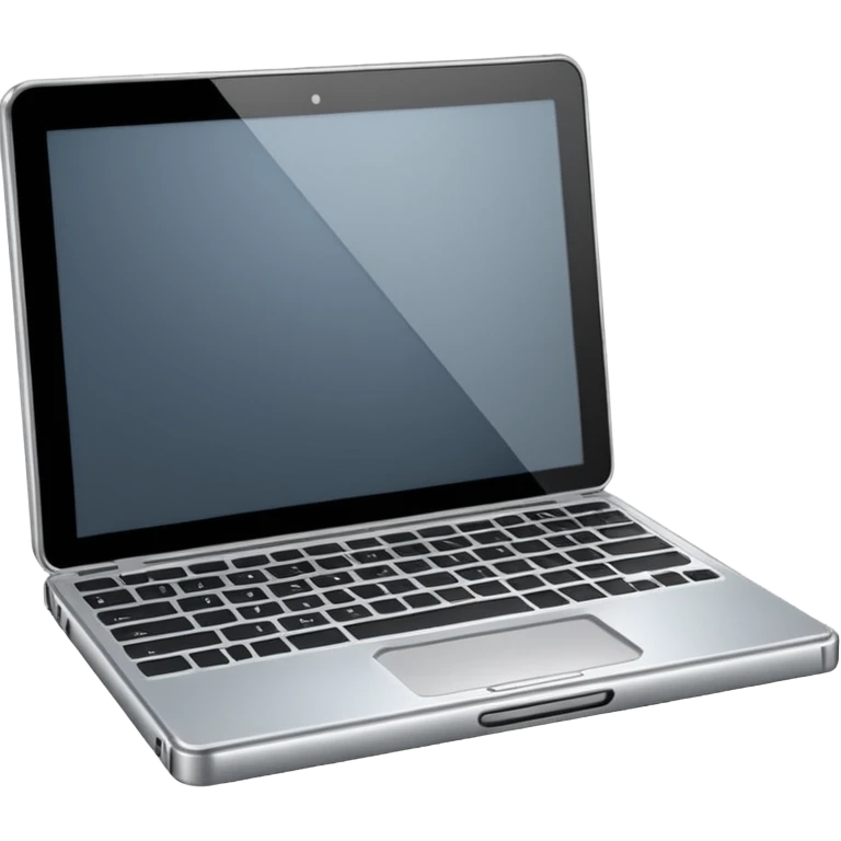 open notebook computer showing brackets {} emoji