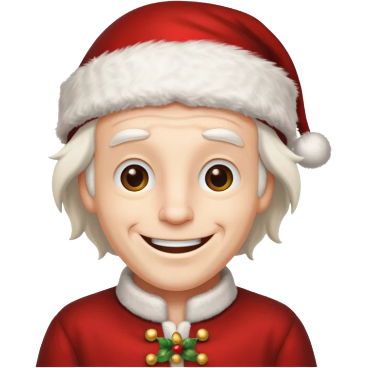 happy scrooge with Santa hat emoji
