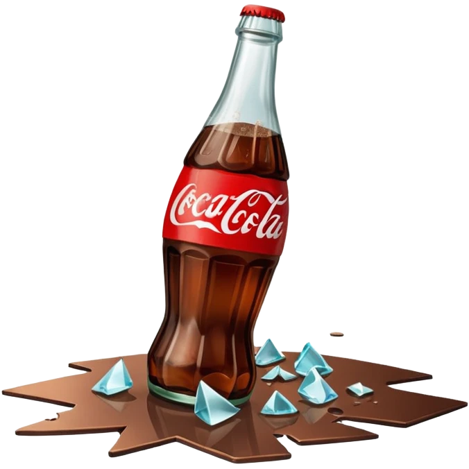 broken bottle of coca cola emoji
