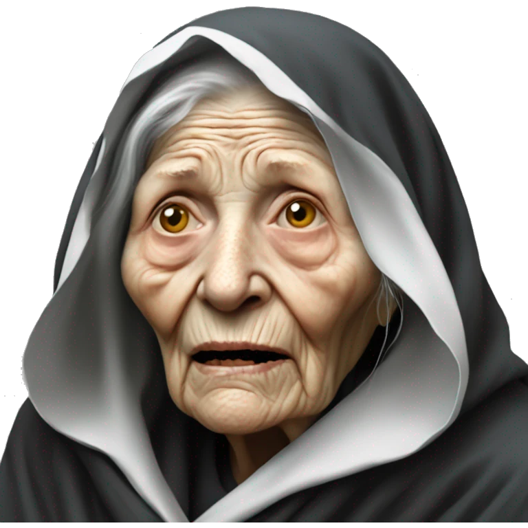 Baba Vanga, blind old woman emoji