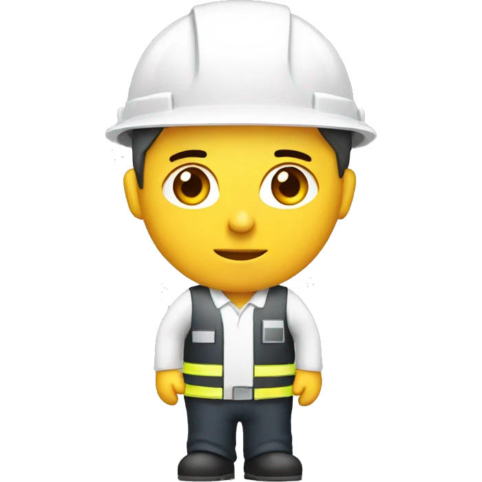 Civil engineer with white helmet  emoji