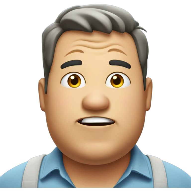 Fat guy farting emoji