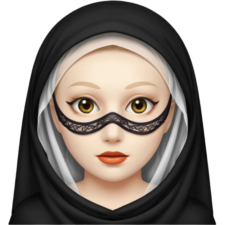Prom masked woman emoji