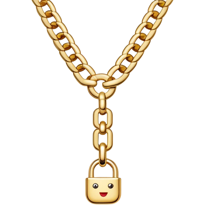 Prada luxury chain necklace emoji