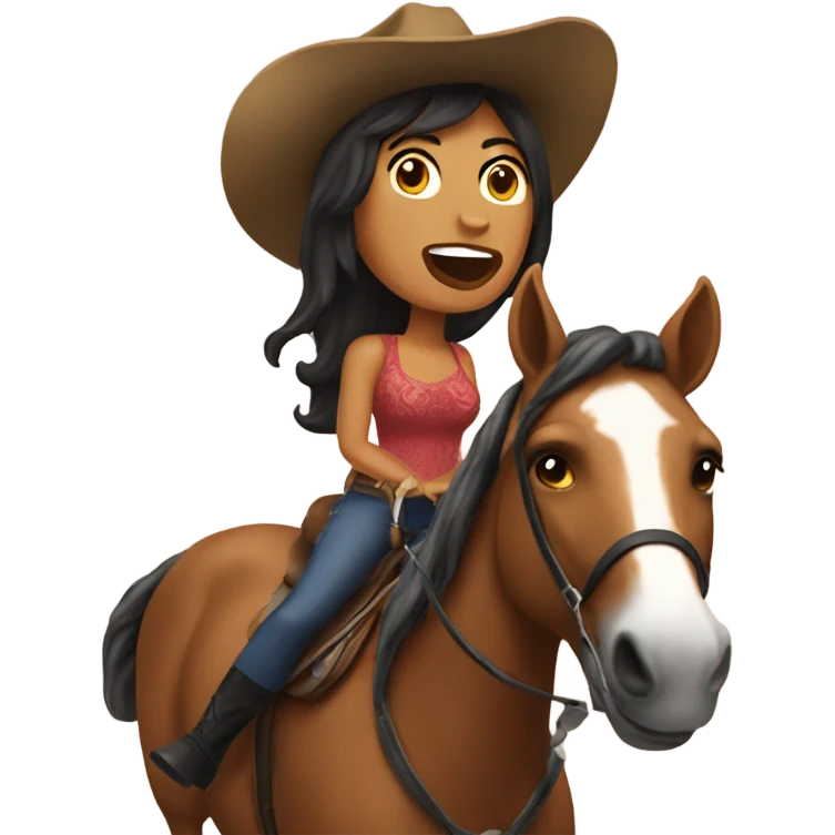 ashley trevino singing on a horse emoji
