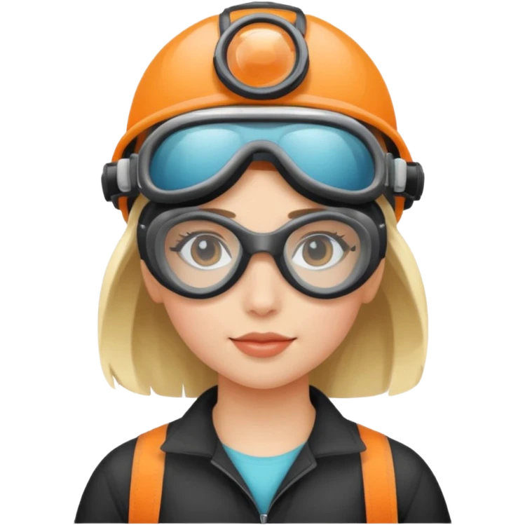Girl with goggles emoji
