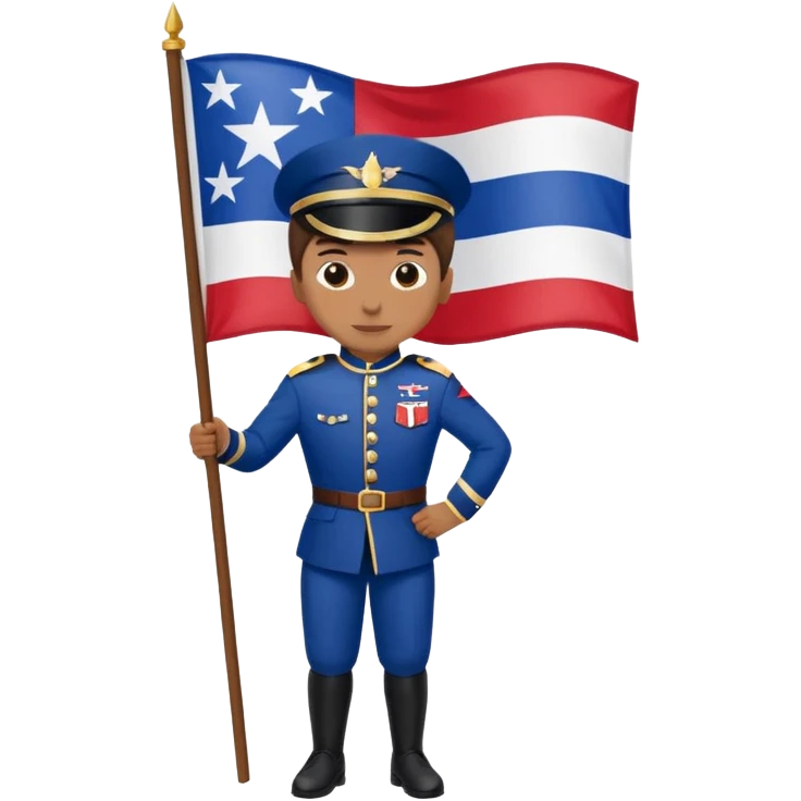 color guard from Parade Marchers emoji