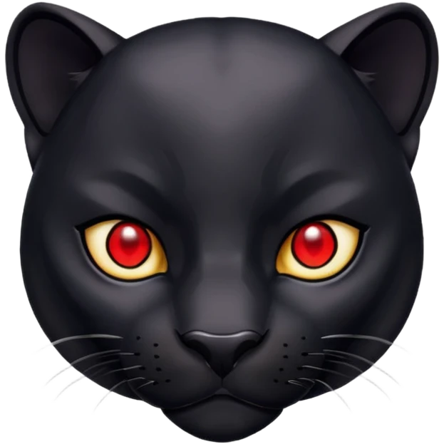 فهد لونه اسود وعينه حمراء اللون emoji