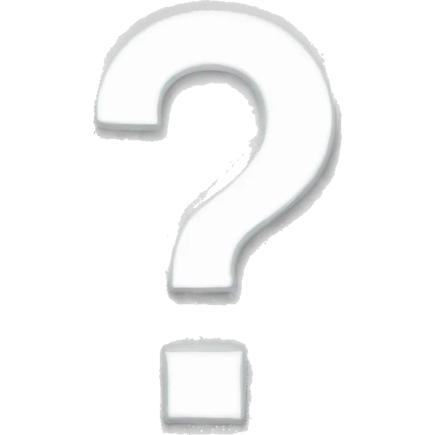 shining question mark, white, glowing  emoji