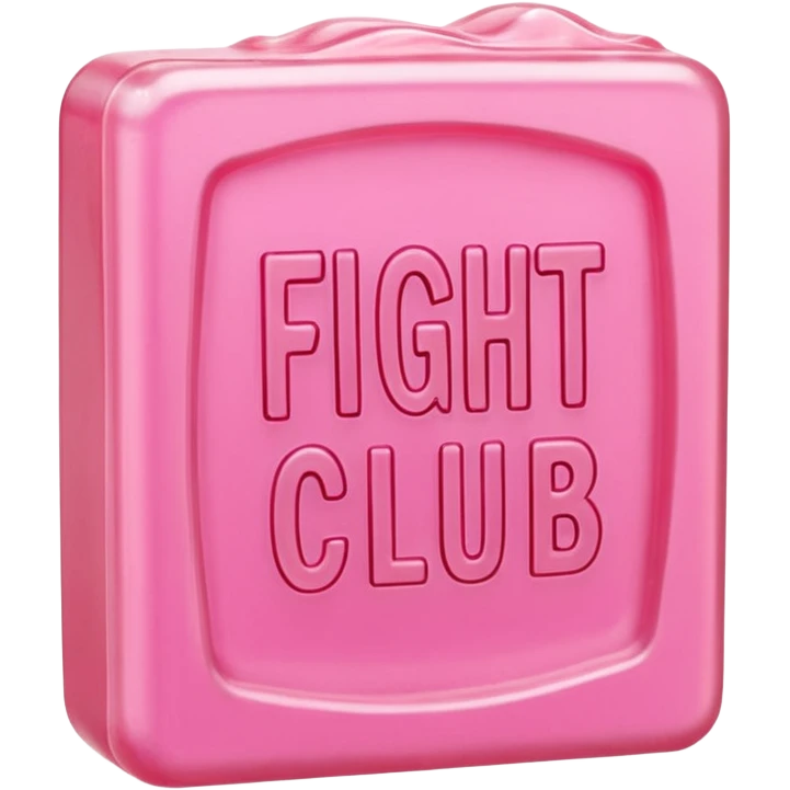 wet pink soap bubbly with "fight club" on it emoji
