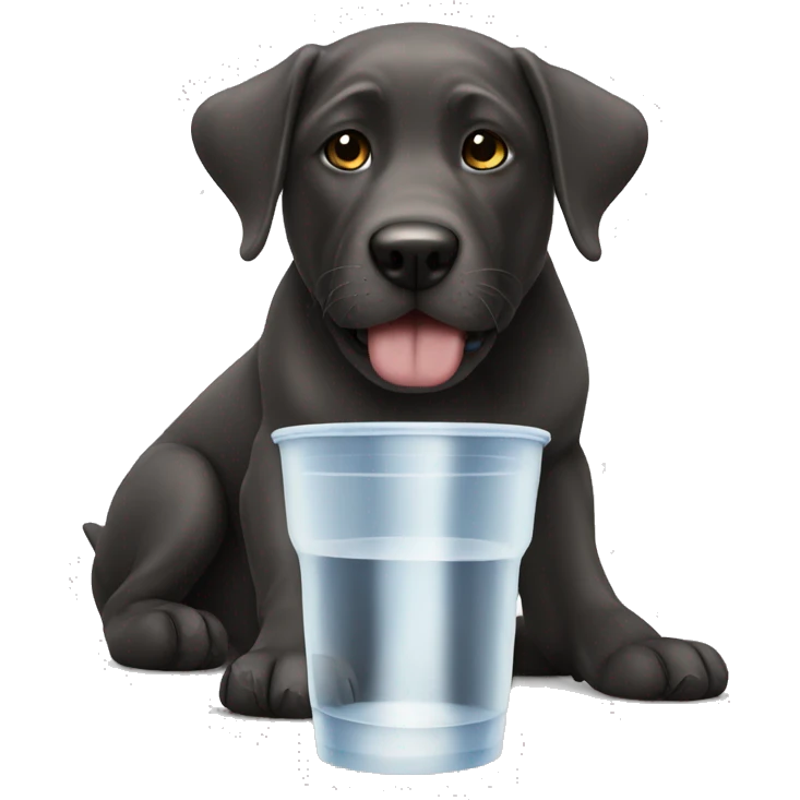 a dog drink water emoji