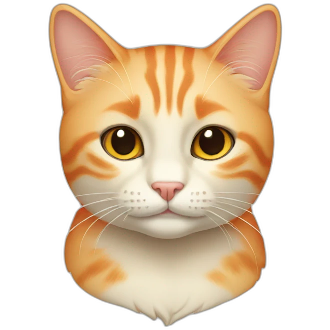 cream orange cat emoji