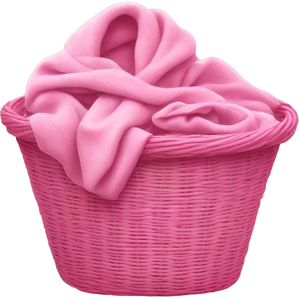 laundry pink clothes in a pink basket emoji