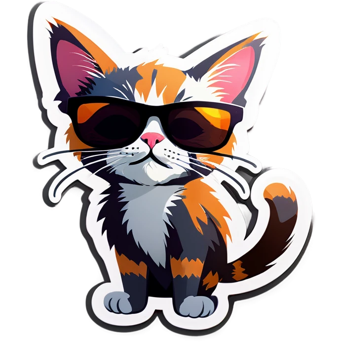 Cat with sunglasses emoji