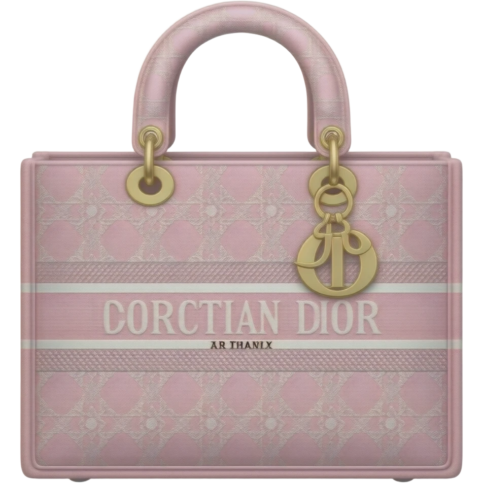 Pink Dior Oblique Embroidery and White Lace tote bag emoji