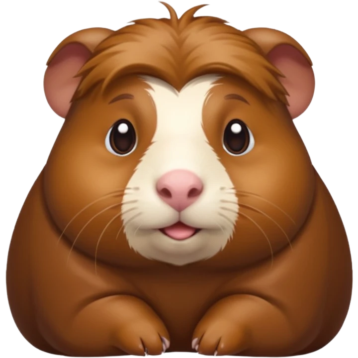 almighty guinea pig god with a mole on the left cheek, emoji style emoji
