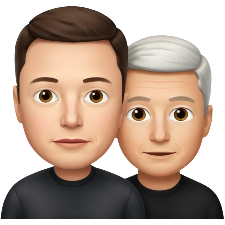Elon musk and tim cook  emoji
