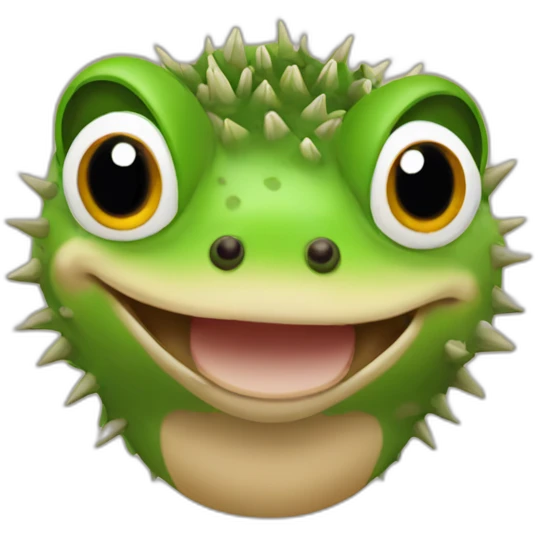 hedgehog and frog hybrid emoji