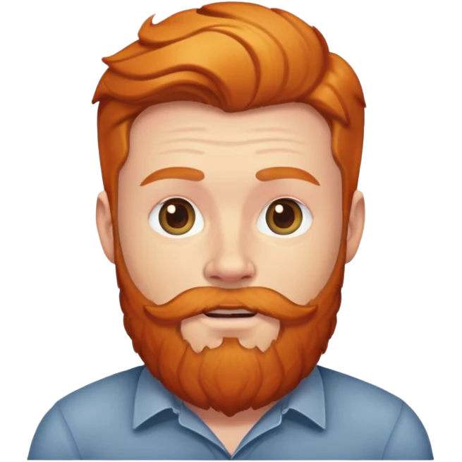 Ginger man with beard emoji