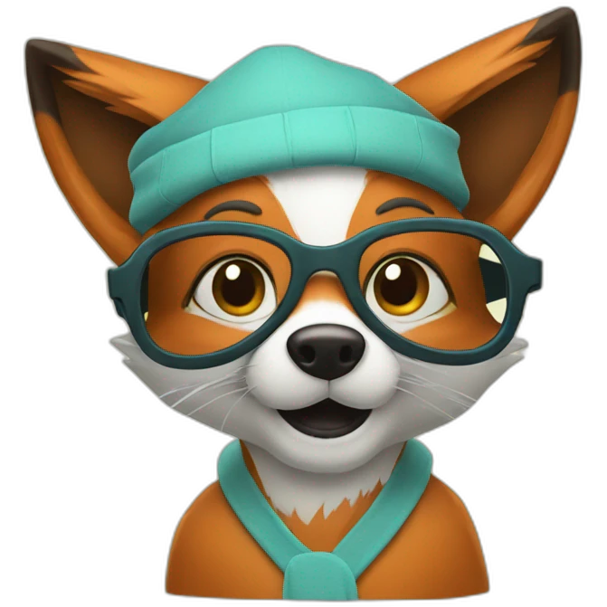 Fox-with-glasses--with-Money-sack emoji