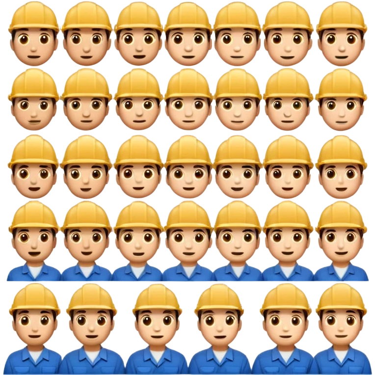 worker 30 faces of emojis emoji