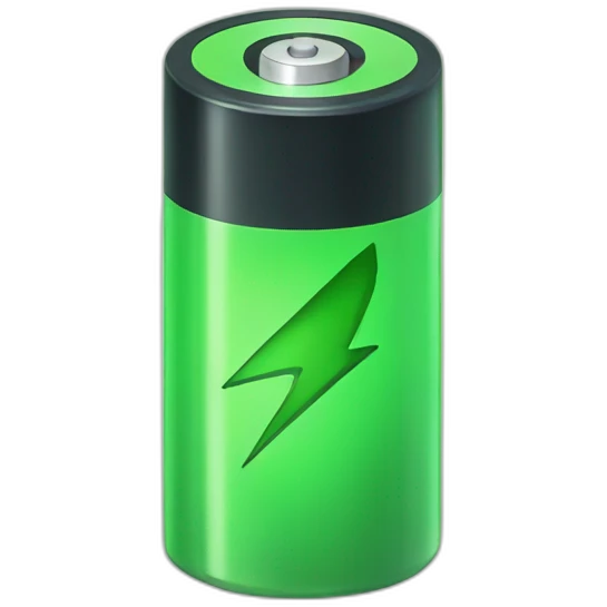 green battery with energy emoji