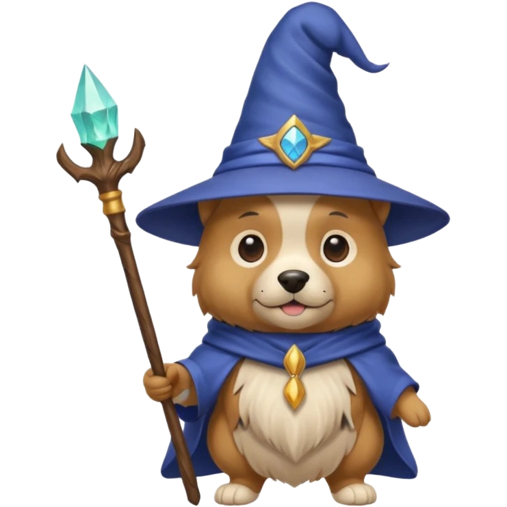 Dog wizard emoji