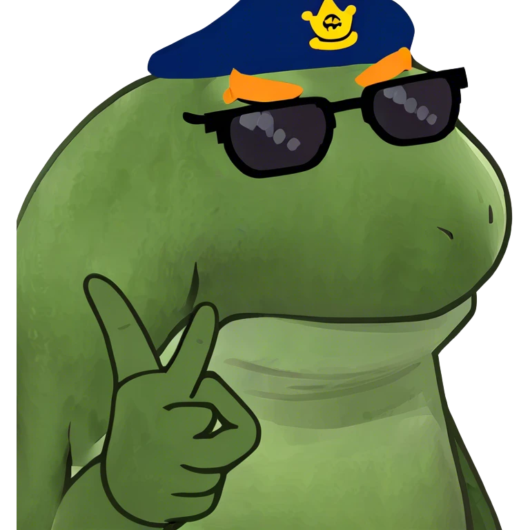 Frog sticking up his middle finger  emoji