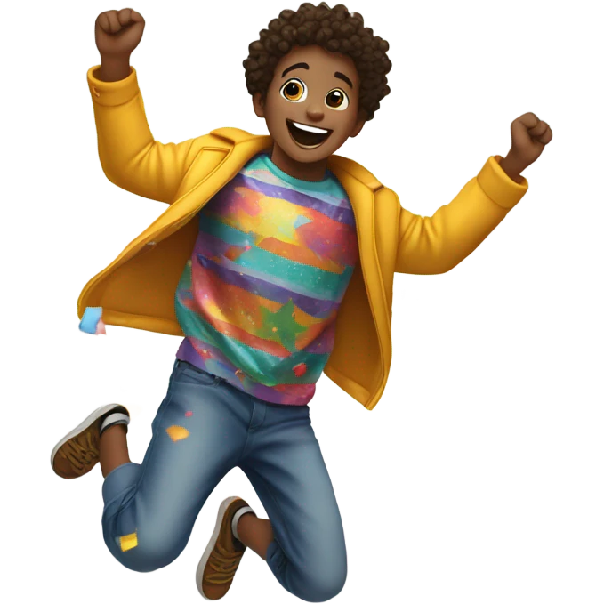 boy celebrating emoji