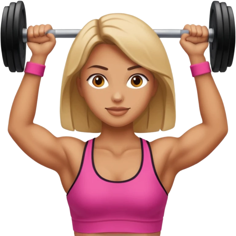 woman lifting weights emoji