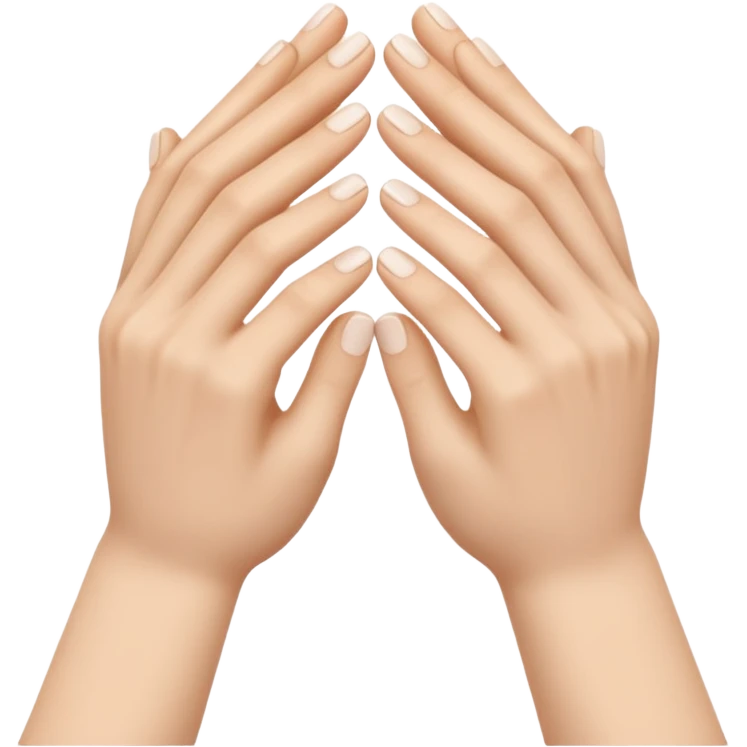 two white hands in a secret handshake emoji