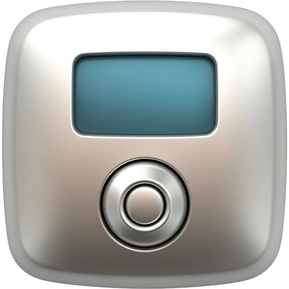 metal doorbell with screen emoji