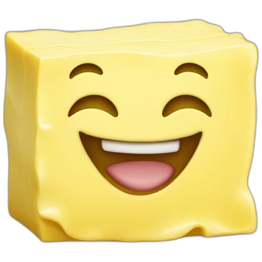 laughing lump of butter emoji