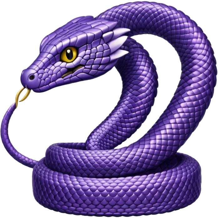 glitter purple and cian cobra emoji