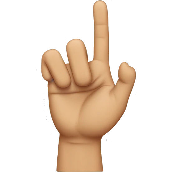 three fingers up like serbian sign  emoji