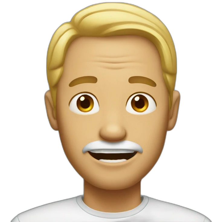 Man with no teeth emoji