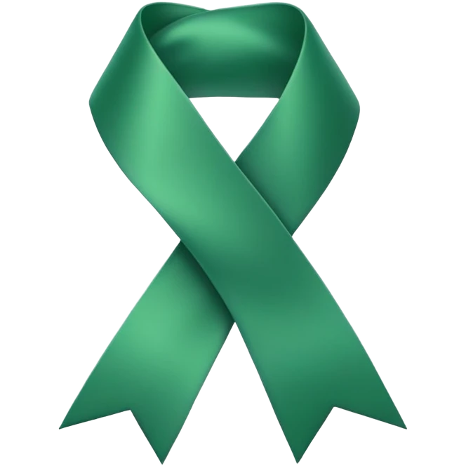 Green mental health ribbon emoji