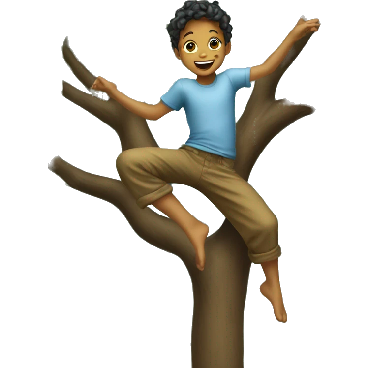 Kid Dancing on a tree emoji
