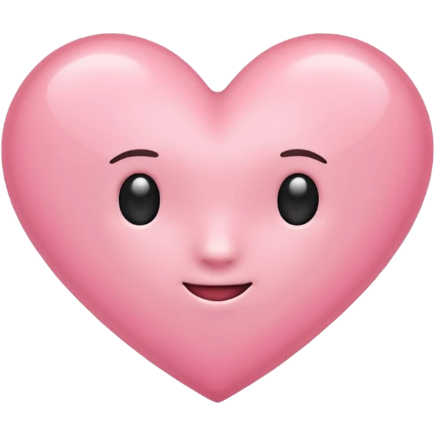 light pink heart iPhone emoji style emoji