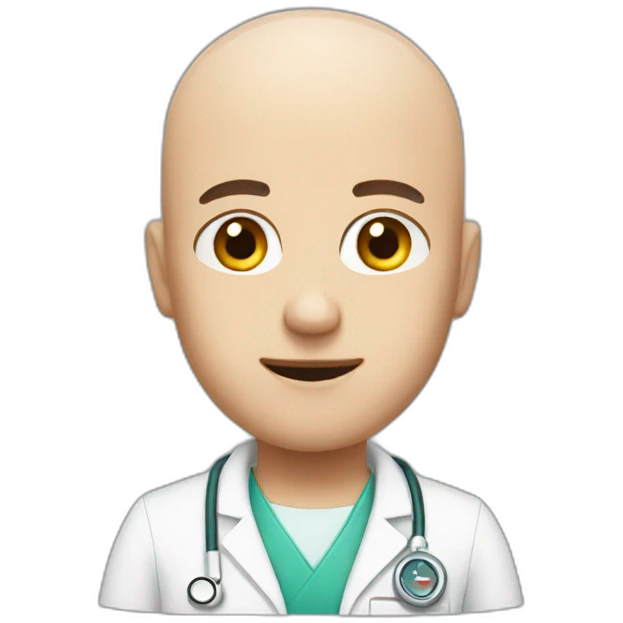 A bald medic emoji