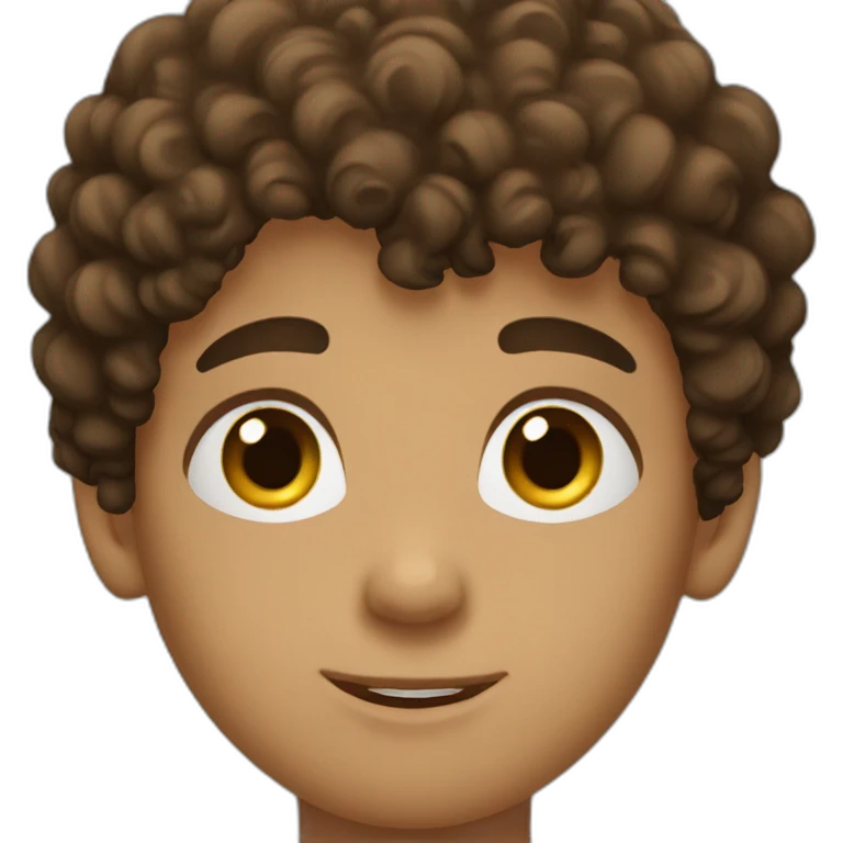 spanish boy curly hair brown eyes emoji