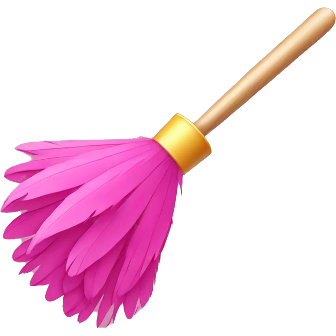 Pink feather duster emoji